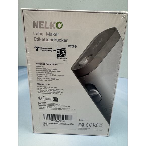 Nelko Label Maker Machine Tape P21 Bluetooth Printer Wireless Templates White - Picture 3 of 11